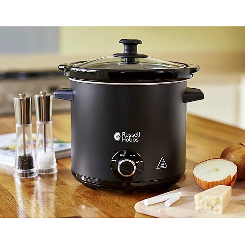 Медленноварка Russell Hobbs ChalkBoard, 200Вт, чаша-3.5л, механическое управл., нерж. сталь, черный