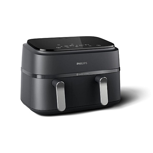Мультипечь Philips Ovi Dual Series 3000 2750Вт, чаша-6+3л, сенсорное управл., 2 контейнера, 8 авто. Программ, пластик, черный