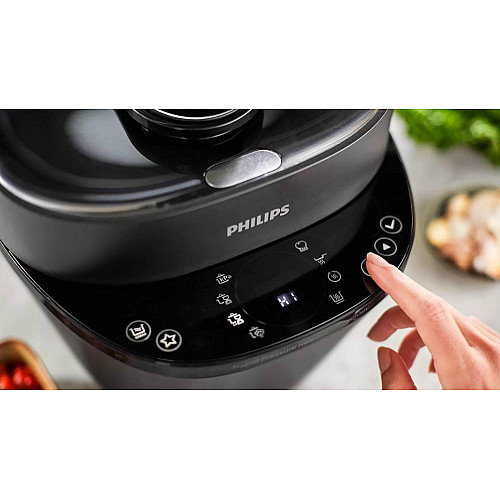 Мультиварка-скороварка Philips All-in-One Cooker, 1000Вт, чаша-5л, электронное управл., пластик, черный