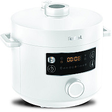 Мультиварка-скороварка Tefal Turbo Cuisine , 1000Вт, чаша-4.8л, механічне керув., пластик, білий