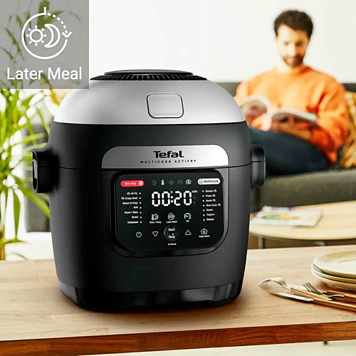 Мультиварка-мультипечь Tefal Multicook Actifry, 1334Вт, чаша-6л, сенсорное управл., 14 программ, металл/пластик, черный