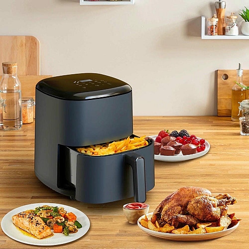 Мультипіч Tefal Easy Fry Max, 1500Вт, чаша-5л, сенсорне керув., 10 програм, пластик, чорний
