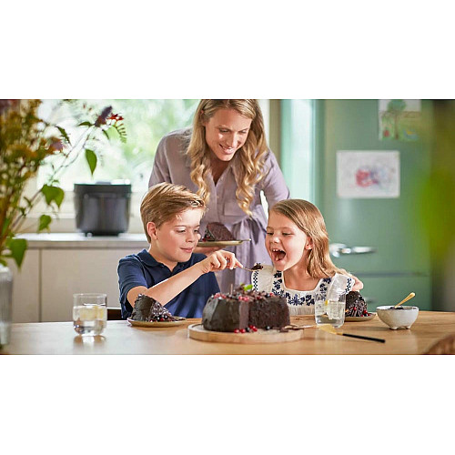 Мультиварка-скороварка Philips All-in-One Cooker, 1000Вт, чаша-5л, электронное управл., пластик, черный