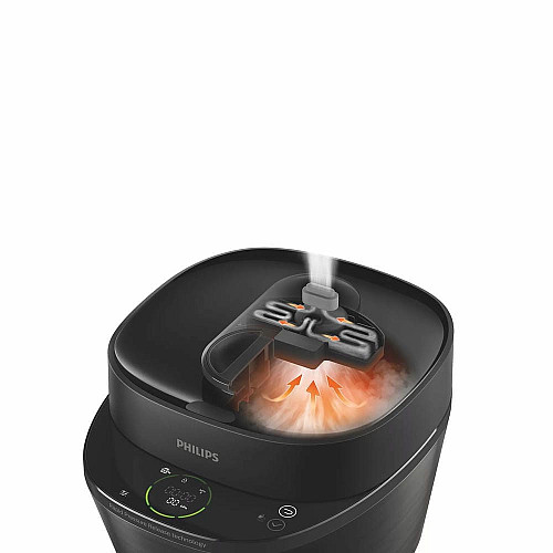 Мультиварка-скороварка Philips All-in-One Cooker, 1000Вт, чаша-5л, электронное управл., пластик, черный