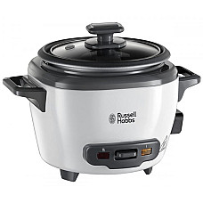 Рисоварка Russell Hobbs, 200Вт, чаша-0.7л, механічне керув., знімна кришка, нерж. сталь, чорно-білий
