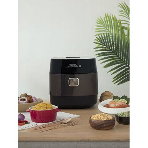 Мультиварка Tefal MultiCook&Stir, 1200Вт, чаша-5л, електронне керув., пластик, чорно-бронзовий