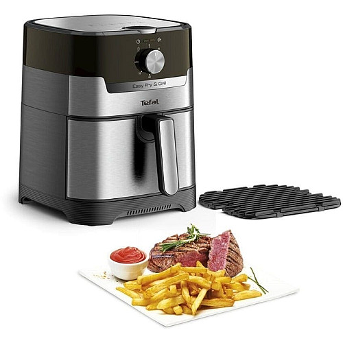 Мультипечь Tefal EasyFry&Grill, 1550Вт, чаша-4.2л, механическое управл., от 80°C до 200°C, пластик, серый