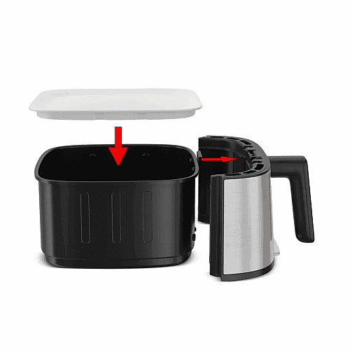 Мультипечь Tefal Easy Fry Silence, 1670Вт, чаша-5л, сенсорное управл., 10 программ, пластик, нерж. сталь-черный