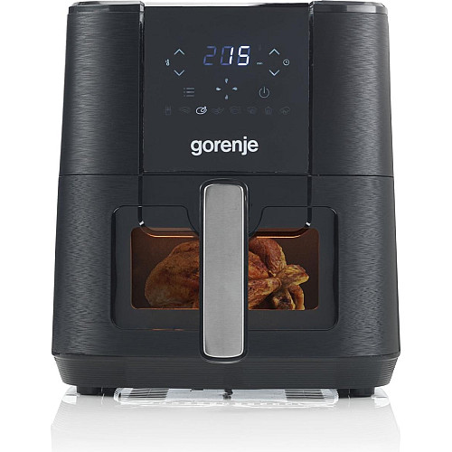 Мультипечь Gorenje 1350Вт, чаша-5.4л, сенсорное управл., 8 авто. программ, пластик+металл, черный