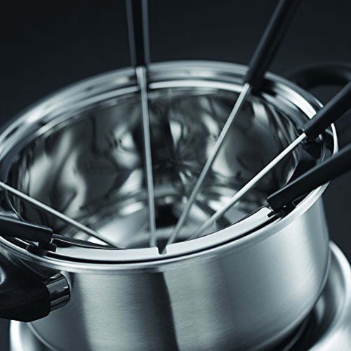 Електричне фондю Russell Hobbs Fiesta, ємність 2л, 1200Вт, 6 виделок в комплекті, нерж. сталь, сірий
