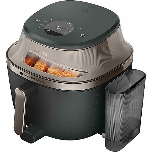 Мультипечь Philips Series 5000 OVI SteamFry 2000Вт, чаша-7.2л, сенсорное управл., 12 авто. программ, аксессуары, пластик, черный