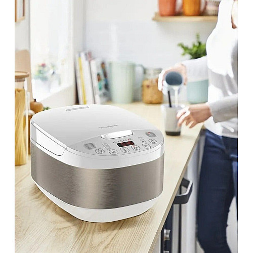 Мультиварка Moulinex SimplyCook Plus, 750Вт, чаша-4л, електронне керув., метал/пластик, білий