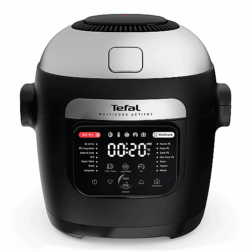 Мультиварка-мультипечь Tefal Multicook Actifry, 1334Вт, чаша-6л, сенсорное управл., 14 программ, металл/пластик, черный