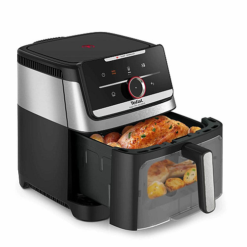Мультипечь Tefal Easy Fry Silence XXL Smart Vision, 1800Вт, чаша-7л, сенсорное управл., 55 программ, с окошком, пластик, нерж. сталь-черный