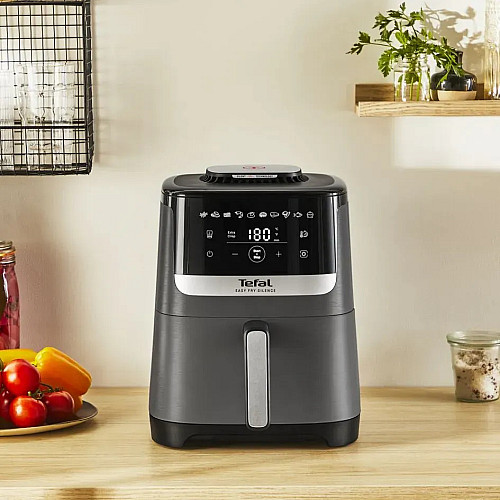 Мультипечь Tefal Easy Fry Silence, 1670Вт, чаша-5л, сенсорное управл., 10 программ, пластик, темно серый-черный