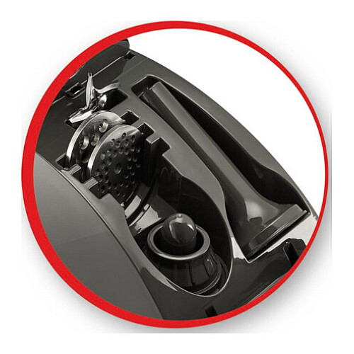 М'ясорубка Tefal HV8 Successor, 2200Вт, 4.5кг/хв, 3 решітки, насадка для ковбас, кеббе, 4 терки, пластик/метал, чорний