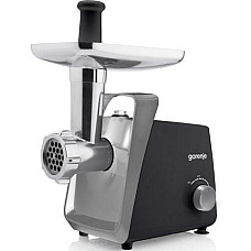 М'ясорубка Gorenje, 1600Вт, 2,2кг/хв, 2 решітки, пластик+метал, чорний
