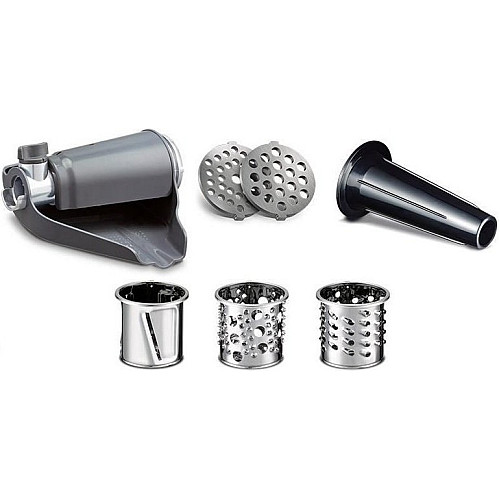 М'ясорубка Tefal HV1 7in1, 1400Вт, 1.7кг/хв, 2 решітки, насадка для ковбас, томатів, 3 терки, пластик, чорний