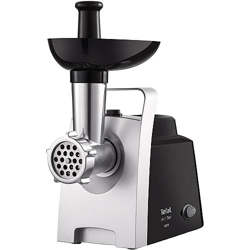 М'ясорубка Tefal HV1 7in1, 1400Вт, 1.7кг/хв, 2 решітки, насадка для ковбас, томатів, 3 терки, пластик, чорний