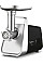 М'ясорубка Moulinex, 1600Вт, 1.9кг/хв, 3 решітки, насадка для ковбас, томатів, 3 терки, пластик/мет, чорно-срібний