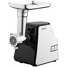 М'ясорубка ARDESTO, 2300Вт, продук.-2.2кг/хв, 4 решітки + для ковб., кеббе, насадка для томатів, пластик, біло-чорний