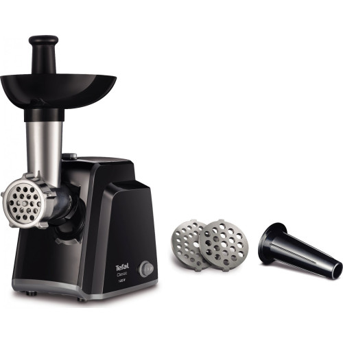 М'ясорубка Tefal Classic, 1400Вт, 1.7кг/хв, 2 решітки, насадка для ковбас, пластик, чорний