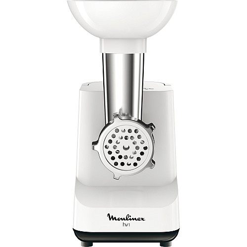 М'ясорубка Moulinex, 1400Вт, 1.7кг/хв, 2 решітки, насадка для ковбас, пластик, білий