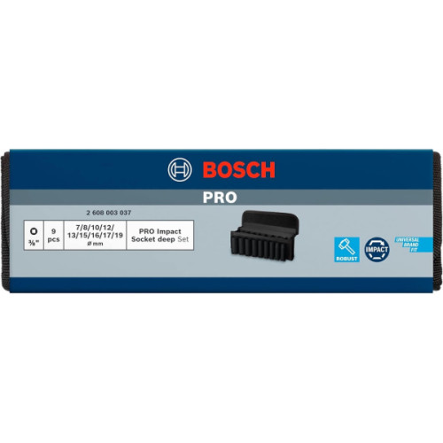 Набір ударних торцевих головок Bosch Professional Deep 3/8