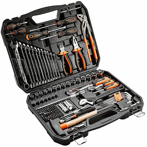 Набір інструментів Neo Tools, універсальний, CrV та S2, 143шт
