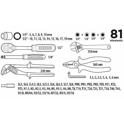 Набір інструментів Top Tools, 1/2