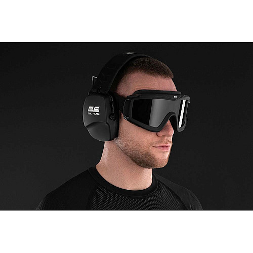 Тактические защитные наушники 2E Defence Black NRR: 25 dB, пассивные