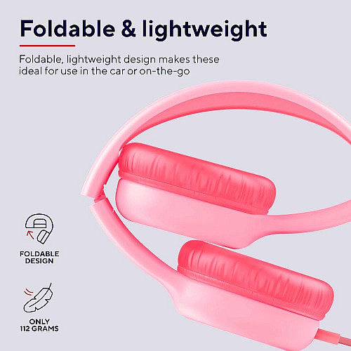 Наушники Trust Nouna Headphones mini-jack, Mic, Розовый