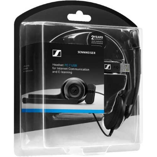Гарнітура комп'ютерна моно On-Ear EPOS PC 7 Chat, USB, односпрямований, 2м, Чорний