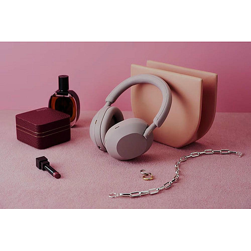 Наушники Over-ear Sony WH-1000XM5 BT 5.2, ANC, Hi-Res, AAC, LDAC, Wireless, Mic, Розовый