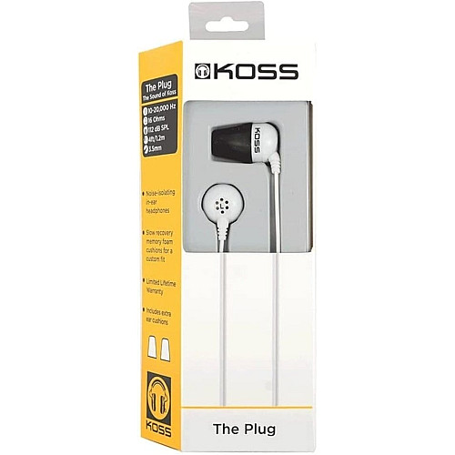 Наушники Koss The Plug Noise Isolating White