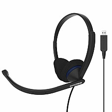 Гарнітура комп'ютерна стерео On-Ear Koss CS200, USB, Uni Mic, 2.4м, Чорний