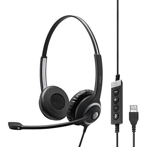 Гарнитура компьютерная стерео EPOS IMPACT SC 260 USB MS II, USB, однонаправленный, сертификат Microsoft Teams, 2.9м, Черный