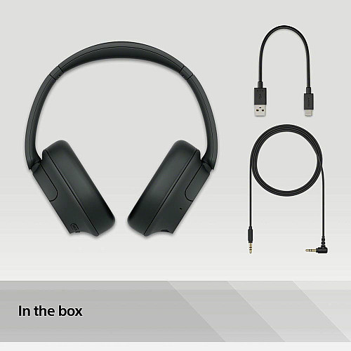 Наушники Over-ear Sony WH-CH720N BT 5.2, ANC, SBC, AAC, Wireless, Mic, Черный