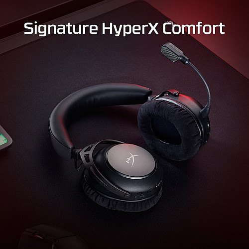 Гарнітура ігрова HyperX Cloud Alpha 2 WL/BT/mini-jack/USB-A/USB-C, 0.5м/1.5м, чорний