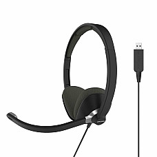 Гарнітура комп'ютерна стерео On-Ear Koss CS300, USB, Uni Mic, 2.4м, Чорний