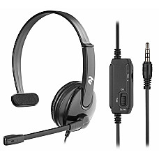 Гарнітура ПК моно On-ear 2E CH12 mini-jack, omni-mic, 1.2м, чорний