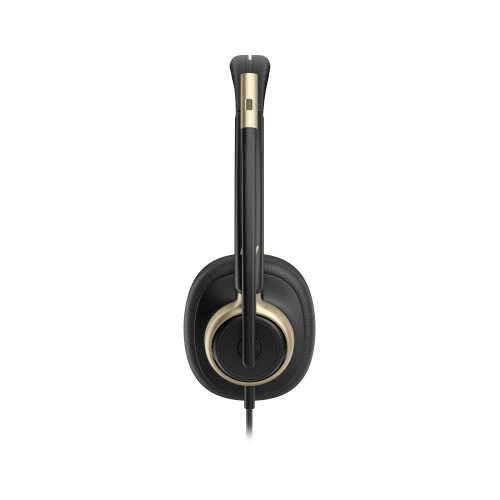 Гарнітура комп'ютерна стерео On-ear HP Poly Mission 825, USB-A, USB-C, 4 x Uni-mic, ANC, Beamforming, AI noise cancelling, Teams, Zoom, Google Meet, чорний