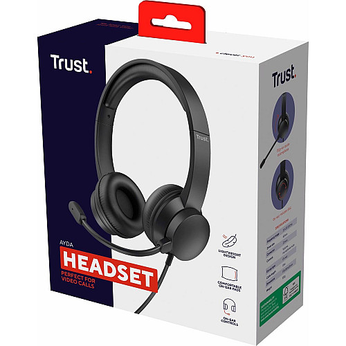 Гарнитура Trust Ayda, 3.5мм, черный