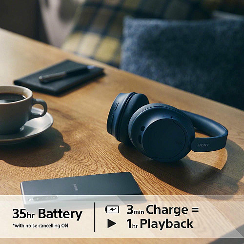 Наушники Over-ear Sony WH-CH720N BT 5.2, ANC, SBC, AAC, Wireless, Mic, Синий