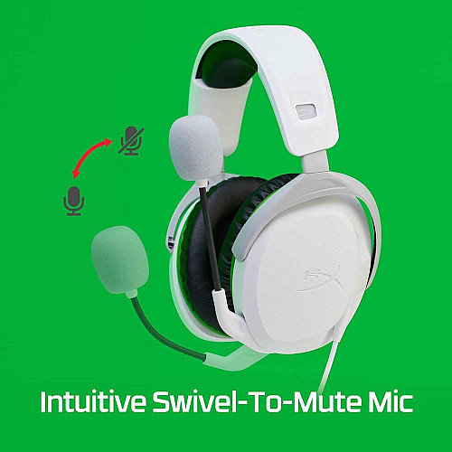Гарнітура HyperX Cloud Stinger 2 Xbox, mini-jack, біло-зелений