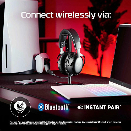 Гарнітура ігрова HyperX Cloud III S, WL/USB-A/USB-C, чорний