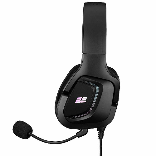 Гарнитура игровая 2E GAMING HG340, mini-jack/dual 3.5мм, RGB, 2м, черный