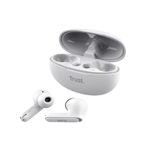 Наушники TWS Trust Yavi Earbuds BT 5.3, ENC, SBC, Mic, Белый