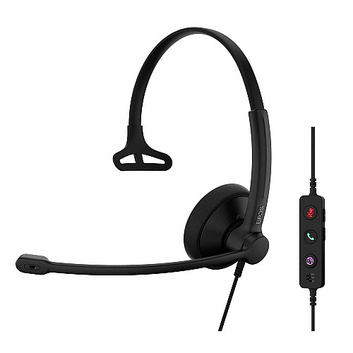 Гарнитура компьютерная моно On-Ear EPOS IMPACT 100 MS, USB C+A, Microsoft Teams, однонаправленный, 2м, Черный