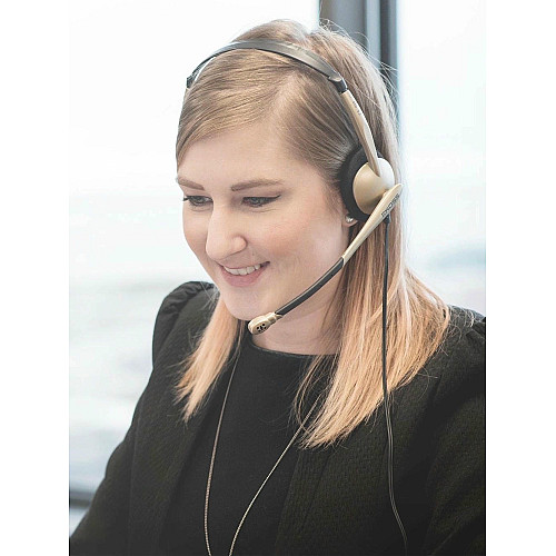 Гарнитура компьютерная стерео On-Ear Koss CS100i, 3.5мм, Uni Mic, 2.4м, кремовый